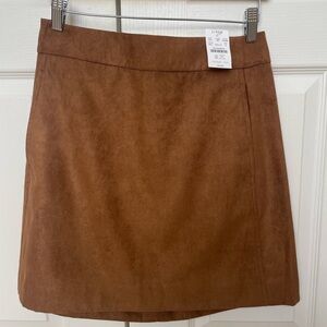 J. Crew Tan Suede Mini Skirt